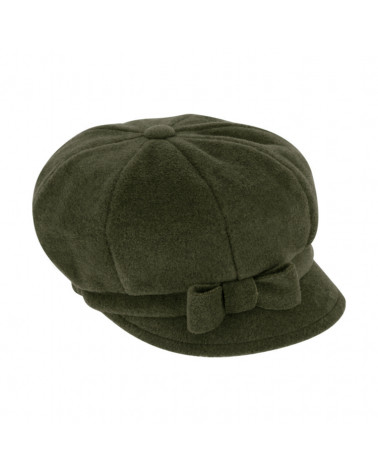 Casquette forme gavroche en polaire coloris vert olive - Chapo & co