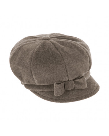 Casquette forme gavroche en polaire coloris taupe - Chapo & co