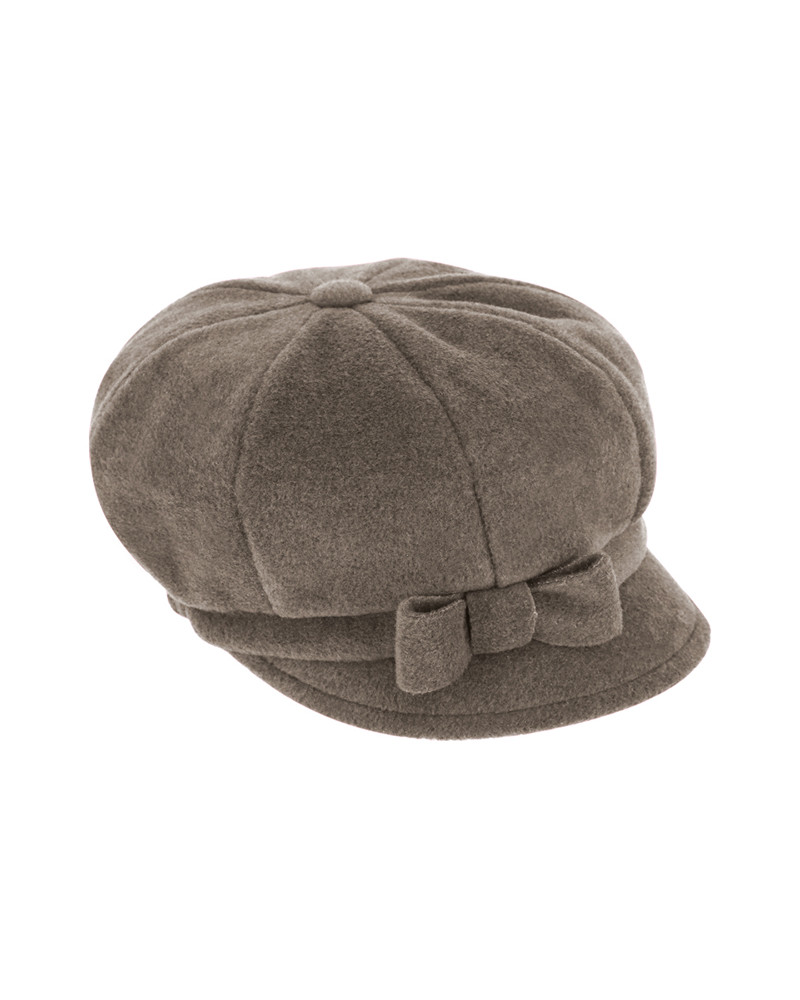 Casquette forme gavroche en polaire coloris taupe - Chapo & co