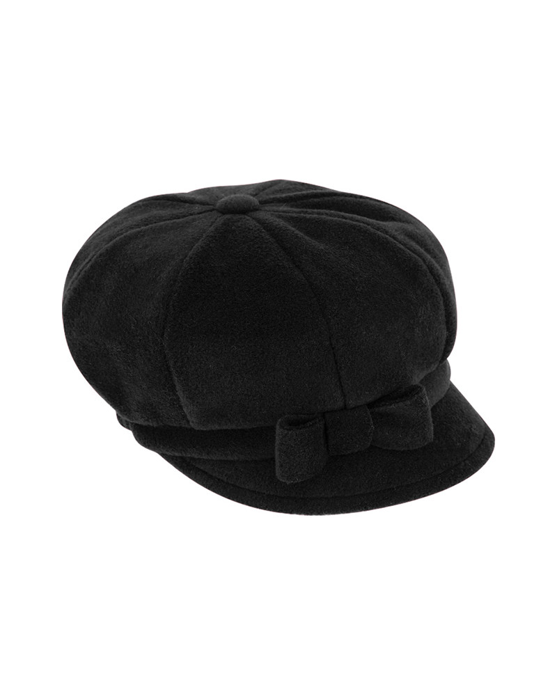 Casquette forme gavroche en polaire coloris noir - Chapo & co