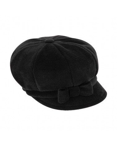 Casquette forme gavroche en polaire coloris noir - Chapo & co