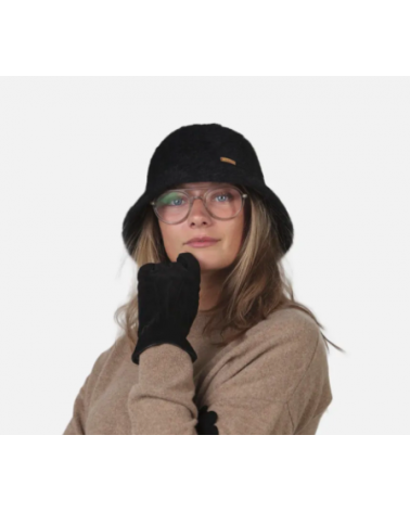 Chapeau forme bob en fausse fourrure coloris noir - Barts