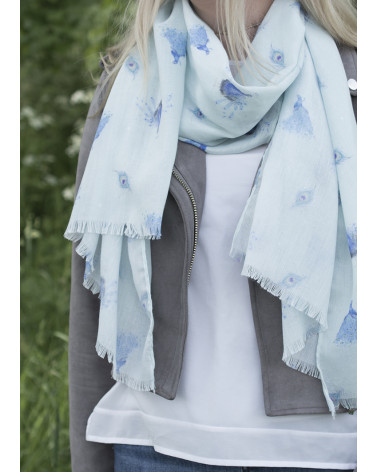 Foulard Wrendale Design motifs animalier Paon - Chapo & Co Montargis