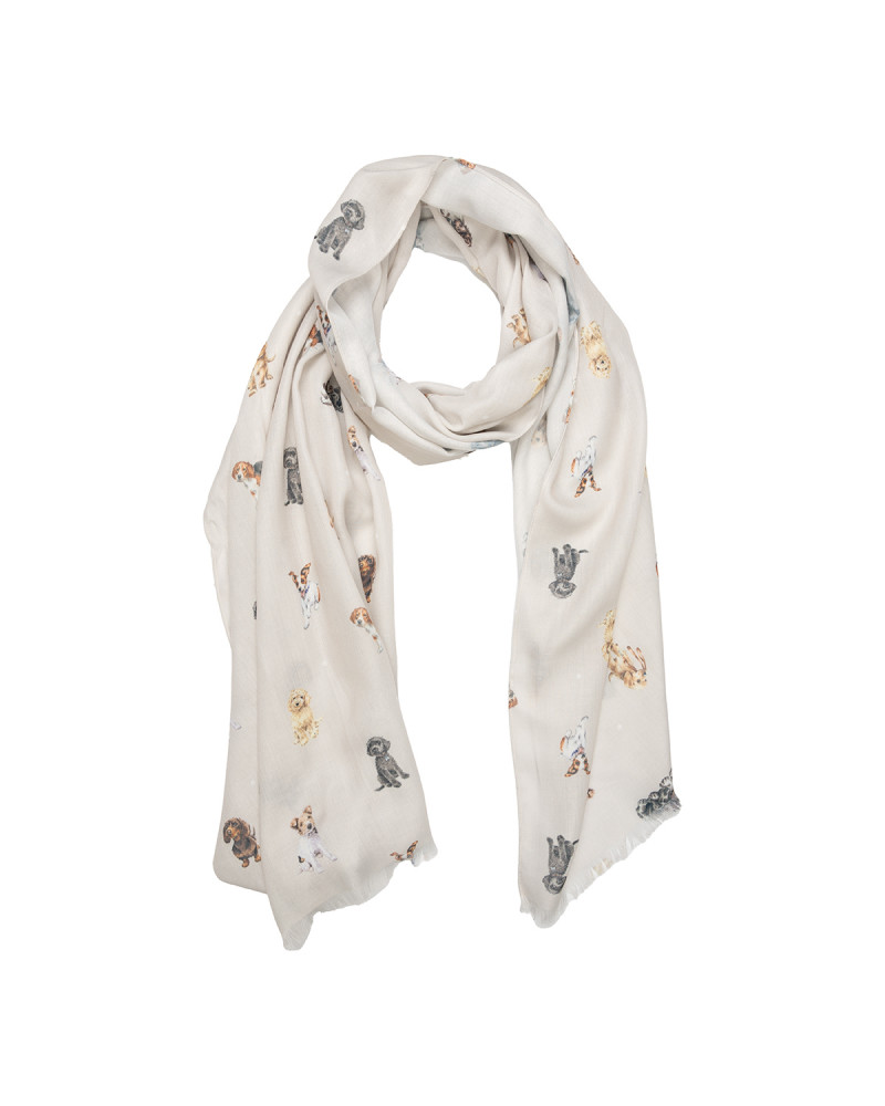 Foulard Wrendale Design motifs animalier chiots - Chapo & Co Montargis