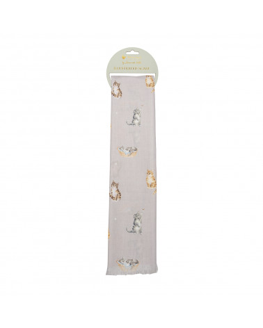 Foulard Wrendale Design motifs animalier chatons - Chapo & Co Montargis