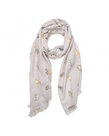 Foulard Wrendale Design motifs animalier chatons - Chapo & Co Montargis