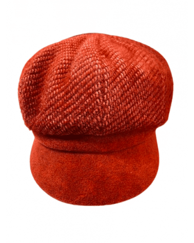 Casquette forme gavroche 8 côtes coloris brique - Chapo & Co