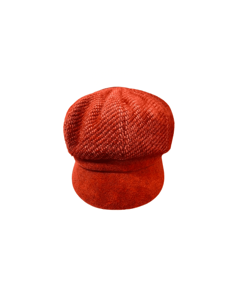 Casquette forme gavroche 8 côtes coloris brique - Chapo & Co