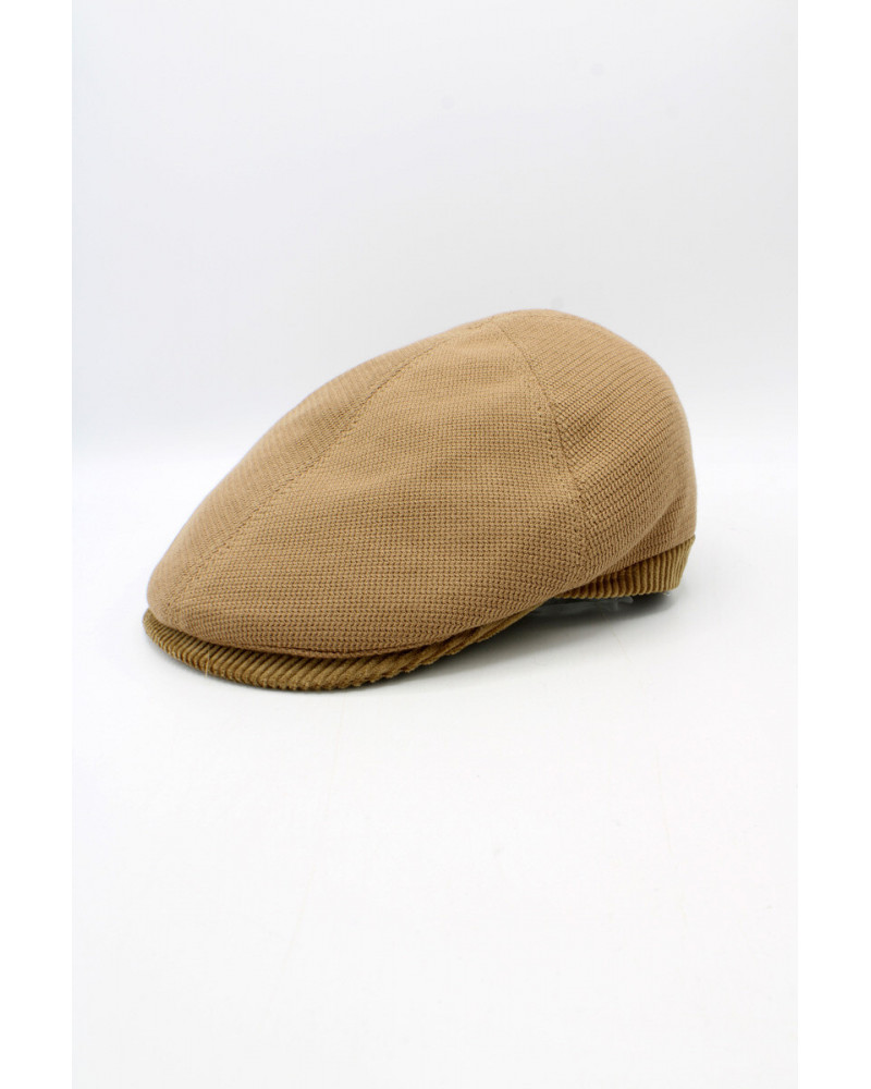 Casquette plate en nid d'abeilles coloris camel - Chapo & Co