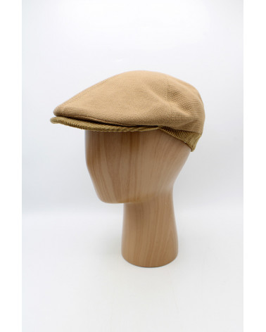 Casquette plate en nid d'abeilles coloris camel - Chapo & Co