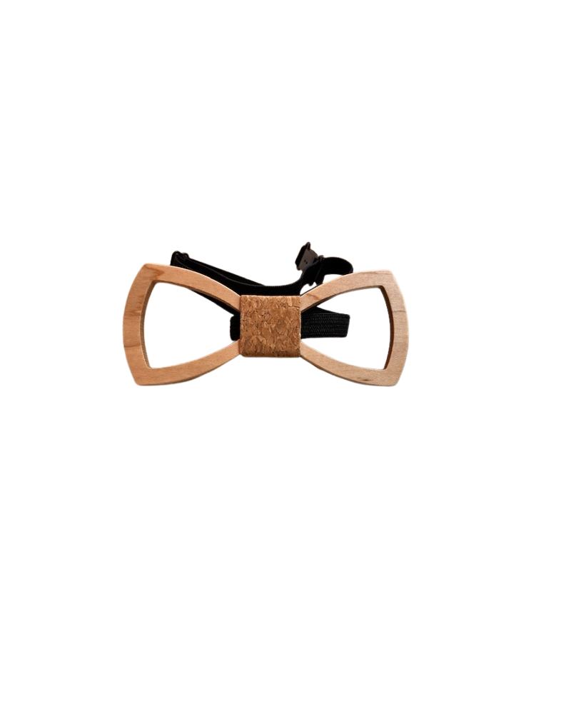 Noeud papillon en bois modèle liège Wyatt