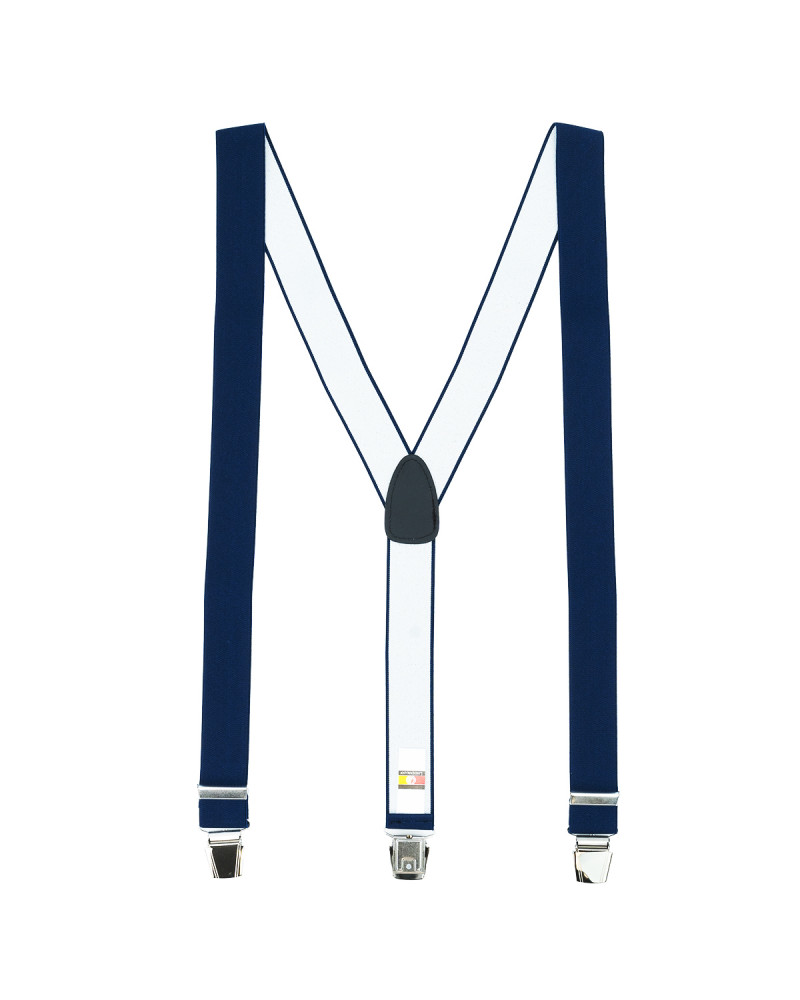 Bretelles Lindenmann large 3,5cm classique coloris marine - Chapo & co