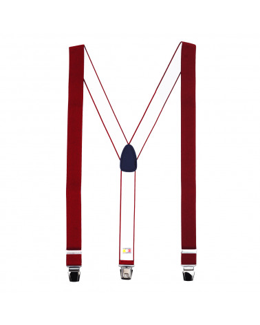 Bretelles Lindenmann large 3,5cm classique coloris Bordeaux - Chapo & co