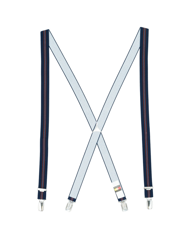 Bretelles x-forme Lindenmann à rayures coloris marine - Chapo & co