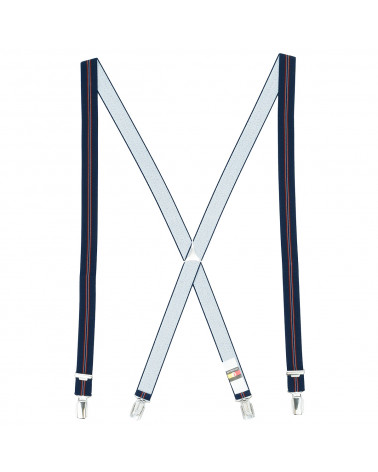 Bretelles x-forme Lindenmann à rayures coloris marine - Chapo & co