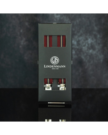 Bretelles x-forme Lindenmann à rayures coloris bordeaux - Chapo & co