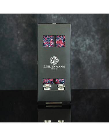 Bretelles x-forme Lindenmann Paisley coloris bordeaux - Chapo & co
