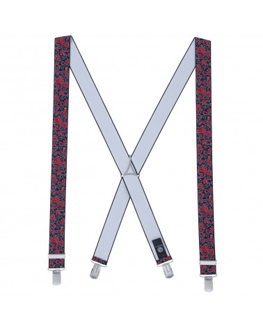 Bretelles x-forme Lindenmann Paisley coloris bordeaux - Chapo & co