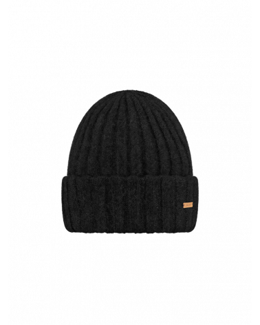 Bonnet femme en tricot effet peiné modèle Bayne coloris noir - Barts