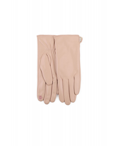 Gants en cuir synthétique souple coloris rose - Chapo & Co