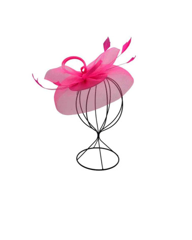 Fascinateur - Bibi de cérémonie coloris fuchsia avec pince - Chapo&co