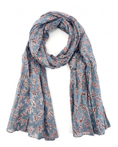 Foulard chèche en coton indien homme motif Paisley gris - Chapo & Co