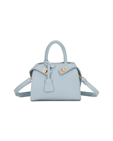 Petit sac à main au style Birkin chic et élégant coloris bleu ciel