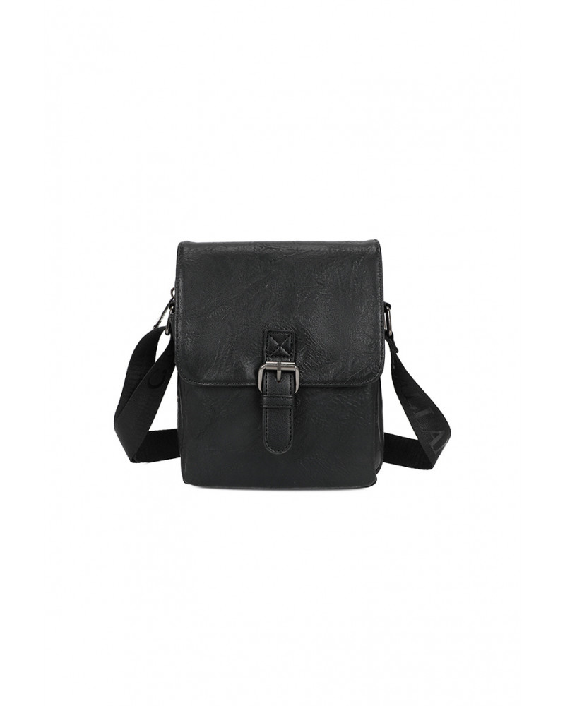 Sacoche homme à bandoulière en cuir synthétique coloris noir - Chapo & Co