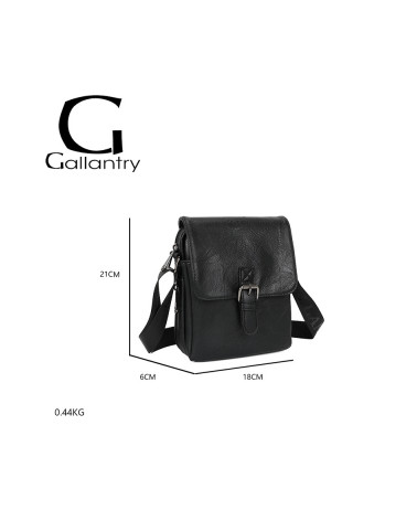 Sacoche homme à bandoulière en cuir synthétique coloris noir - Chapo & Co
