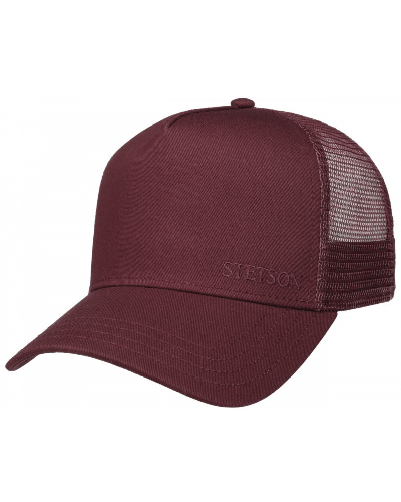 Casquette Baseball Trucker Coton Bordeaux - Stetson