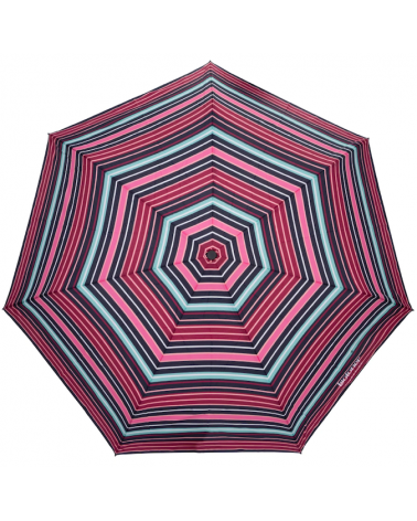 Parapluie Isotoner 3 sections X-Tra sec motif rayures blush - Chapo & Co