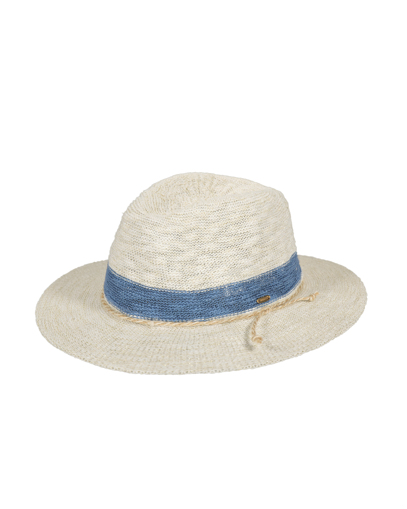 Chapeau d'été forme Fedora souple modèle Ponui bleu