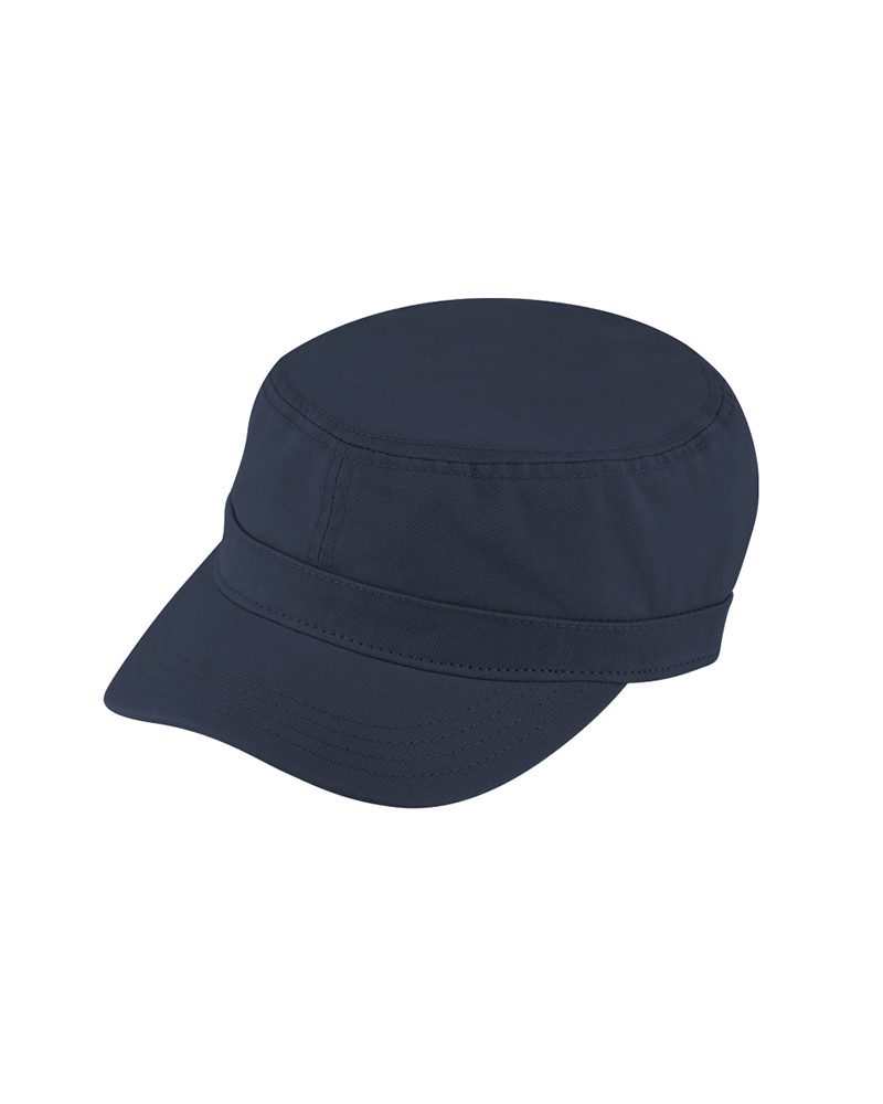 Casquette militaire forme cubaine en coton coloris marine - Chapo & Co