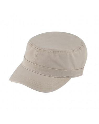 Casquette militaire forme cubaine en coton coloris beige - Chapo & Co