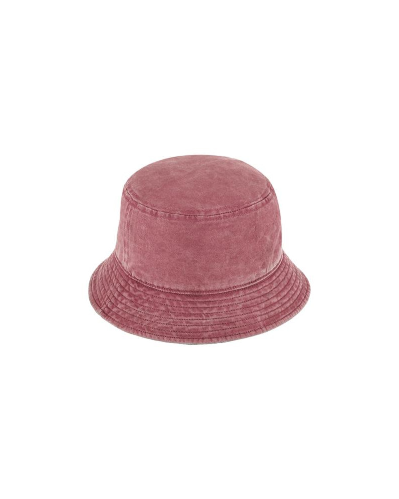 Chapeau forme bob en coton délavé coloris rouge - Chapo & Co