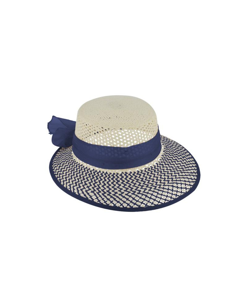 Chapeau forme casquette pour cérémonie coloris marine - Chapo & Co