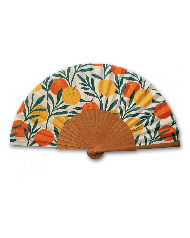 Eventail fait main création Française modèle Naranja - Chapo & Co