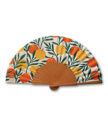 Eventail fait main création Française modèle Naranja - Chapo & Co