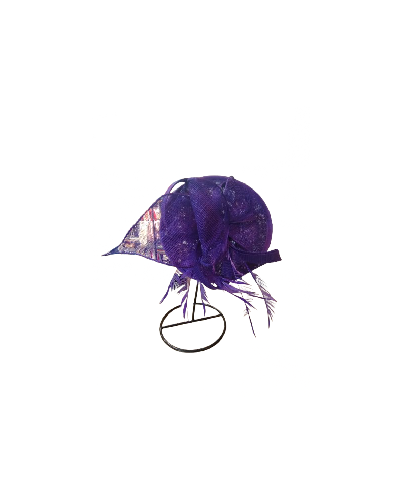 Fascinateur Bibi de cérémonie coloris Violet foncé - Chapo & Co