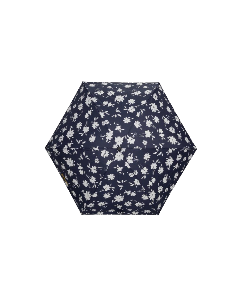 Parapluie Isotoner slim et mini motifs Fleur coloris marine