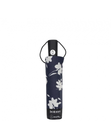 Parapluie Isotoner 3 sections X-Tra sec motif fleurs marine - Chapo & Co