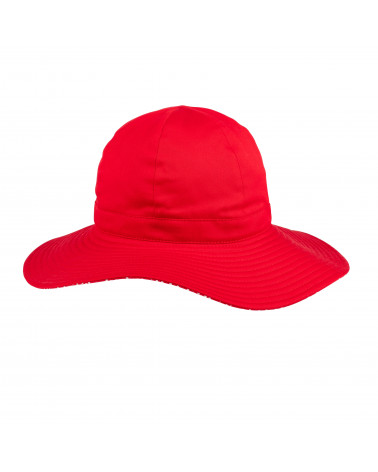 Chapeau capeline en tissu souple modèle Elena coloris rouge grenadine