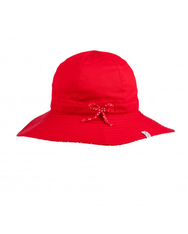 Chapeau capeline en tissu souple modèle Elena coloris rouge grenadine