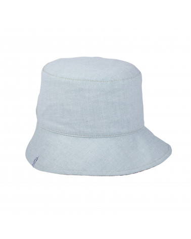Chapeau forme bob réversible modèle Emily coloris Azur - Chapo & Co