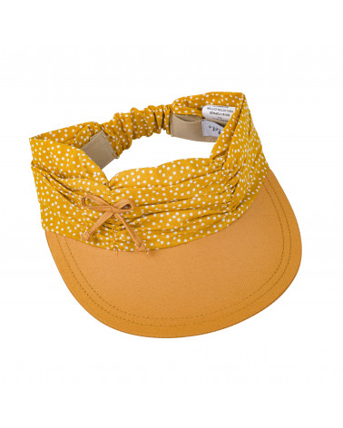 Casquette visière en tissu modèle Envie coloris Topaze à pois - Chapo & Co