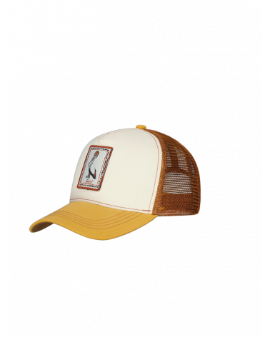 Casquette de baseball trucker Mixte coloris mandarine modèle Kurraki