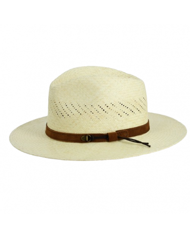 Chapeau forme Traveller Panama tissé en Equateur Fashion coloris naturel