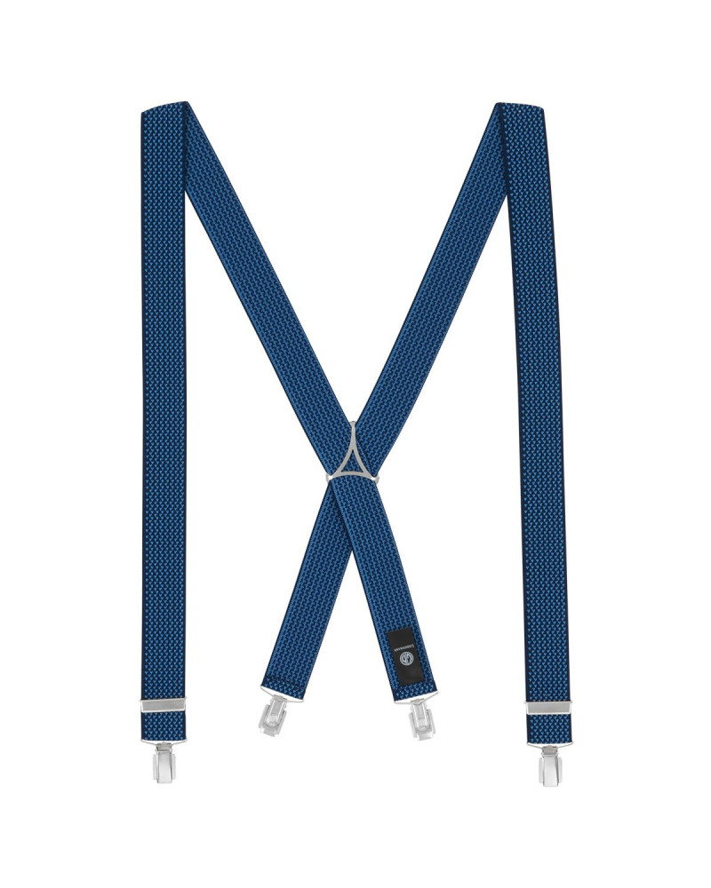 Bretelles x-forme Lindenmann coloris marine à motifs - Chapo & co