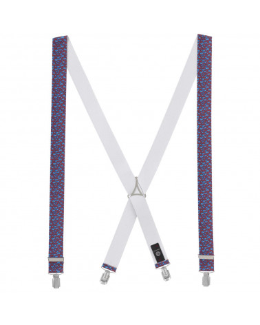 Bretelles x-forme Lindenmann coloris Bordeaux à motifs Paisley - Chapo & co