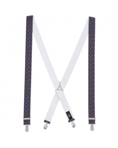 Bretelles x-forme Lindenmann coloris Bleu foncé à motifs Paisley - Chapo & co